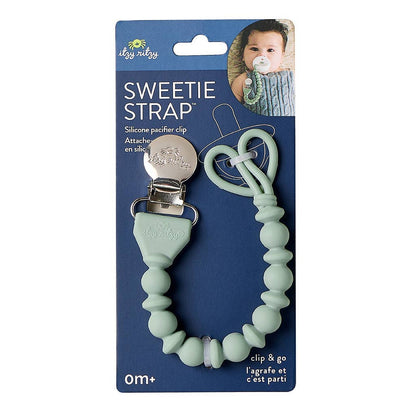 Sweetie Strap™ Silicone One-Piece Pacifier Clips - Pink Beaded