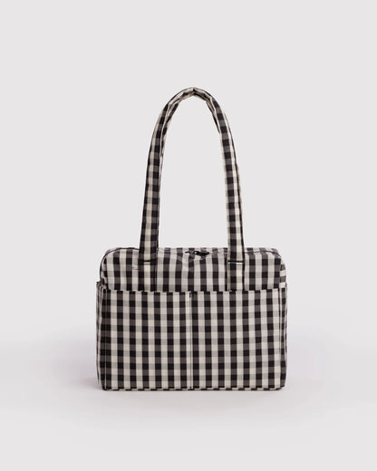 BAGGU Everyday Cloud Bag - Black and Cream Gingham
