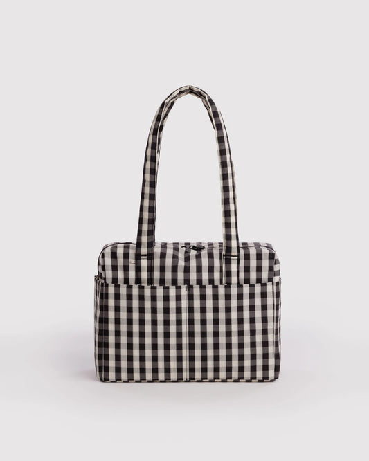 BAGGU Everyday Cloud Bag - Black and Cream Gingham