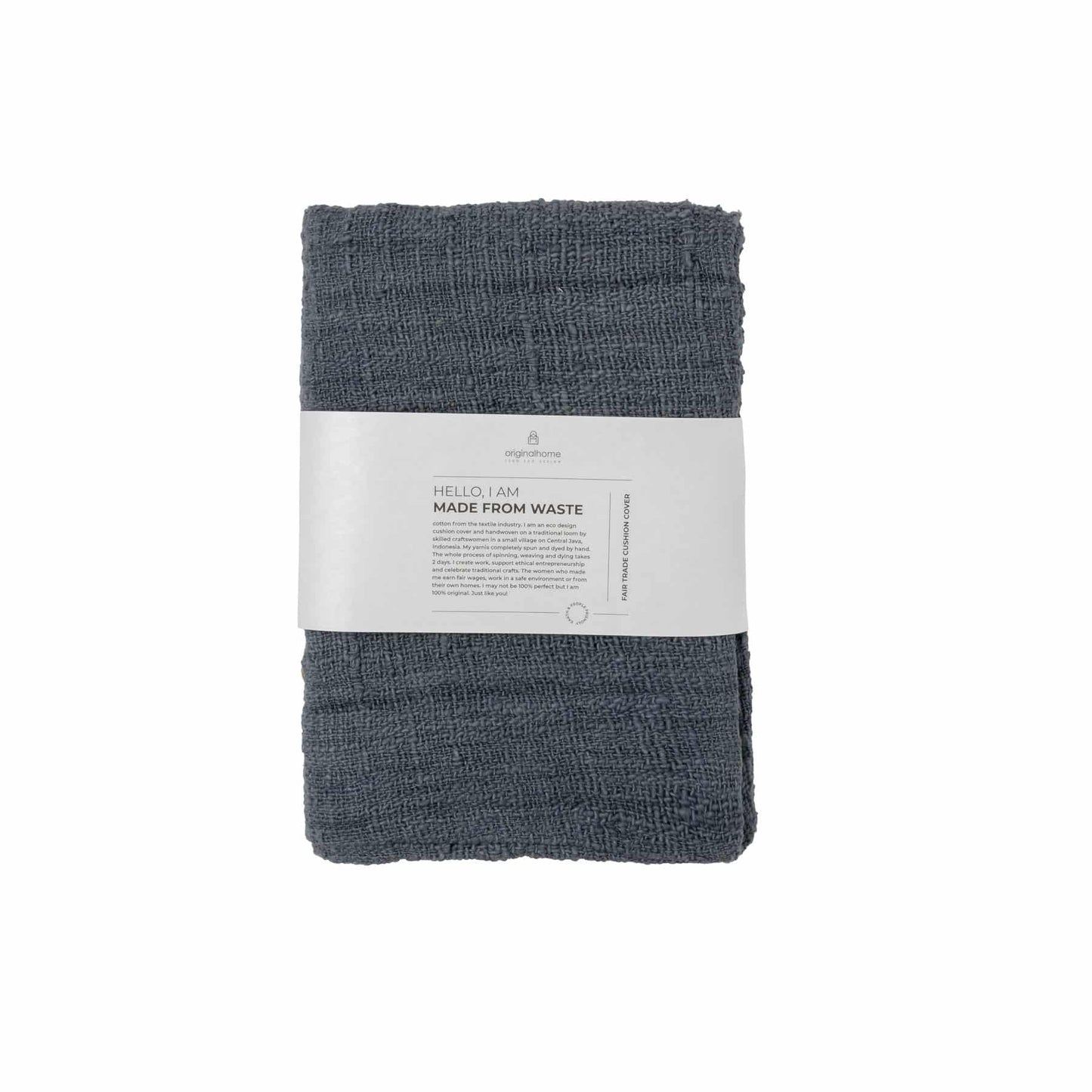 Waste Cotton Cushion Cover - Dark Grey