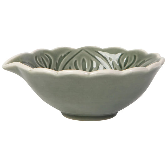 Opus Capri dish shown from the side, displaying the scalloped rim profile - PABOOM