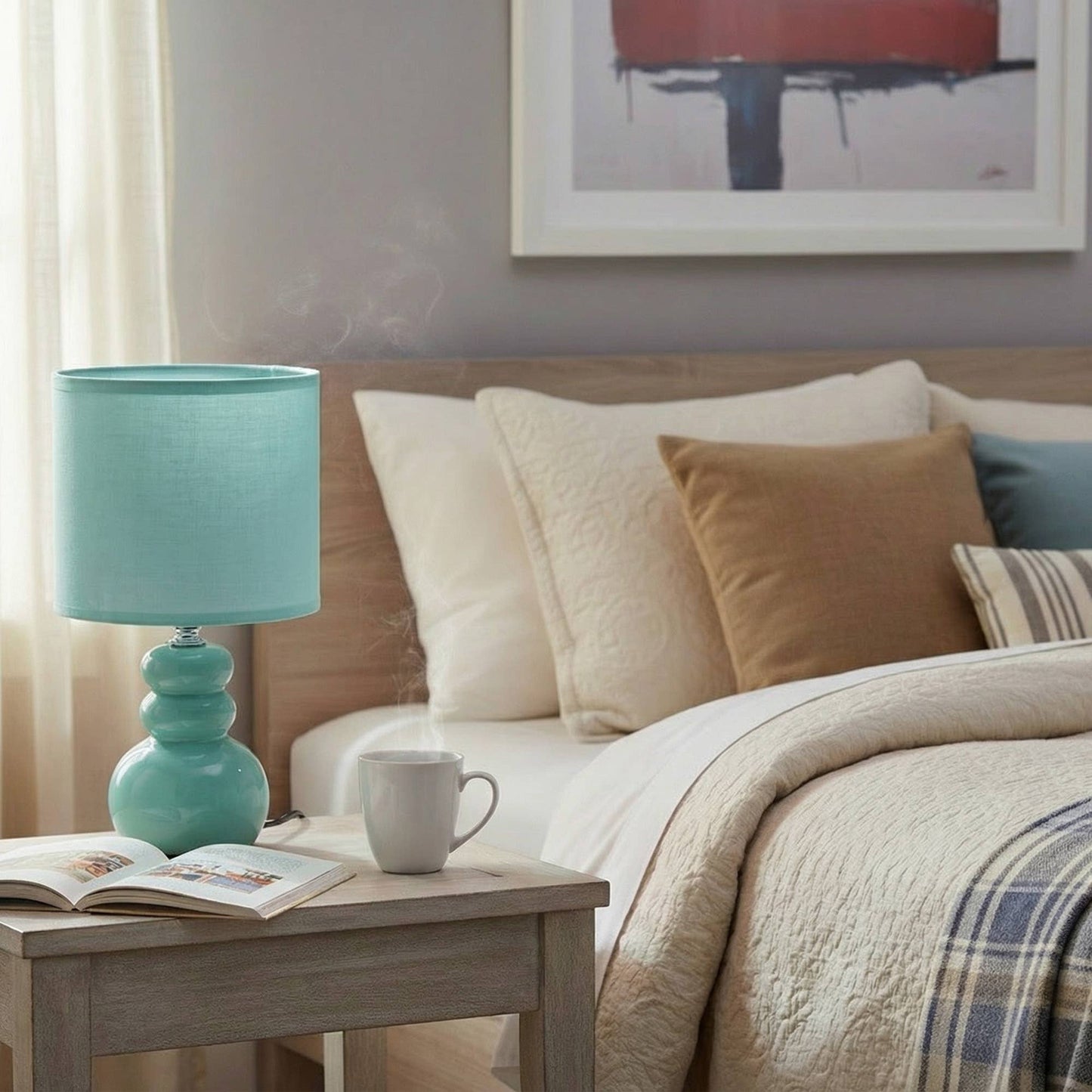 Ceramic Table Lamp with Shade (BUBBLY)