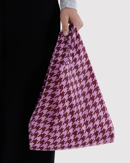 Baby BAGGU Reusable Tote Bag - Pink Houndstooth