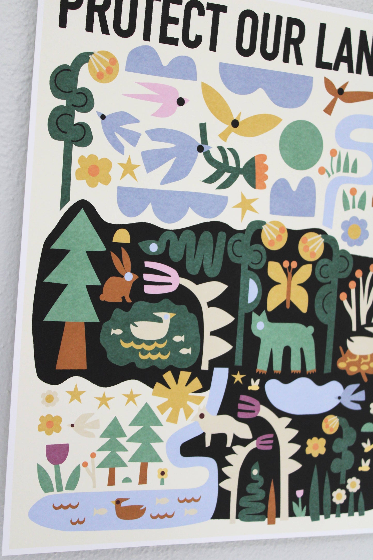 Protect Our Lands archival print, detail view 1 — PABOOM