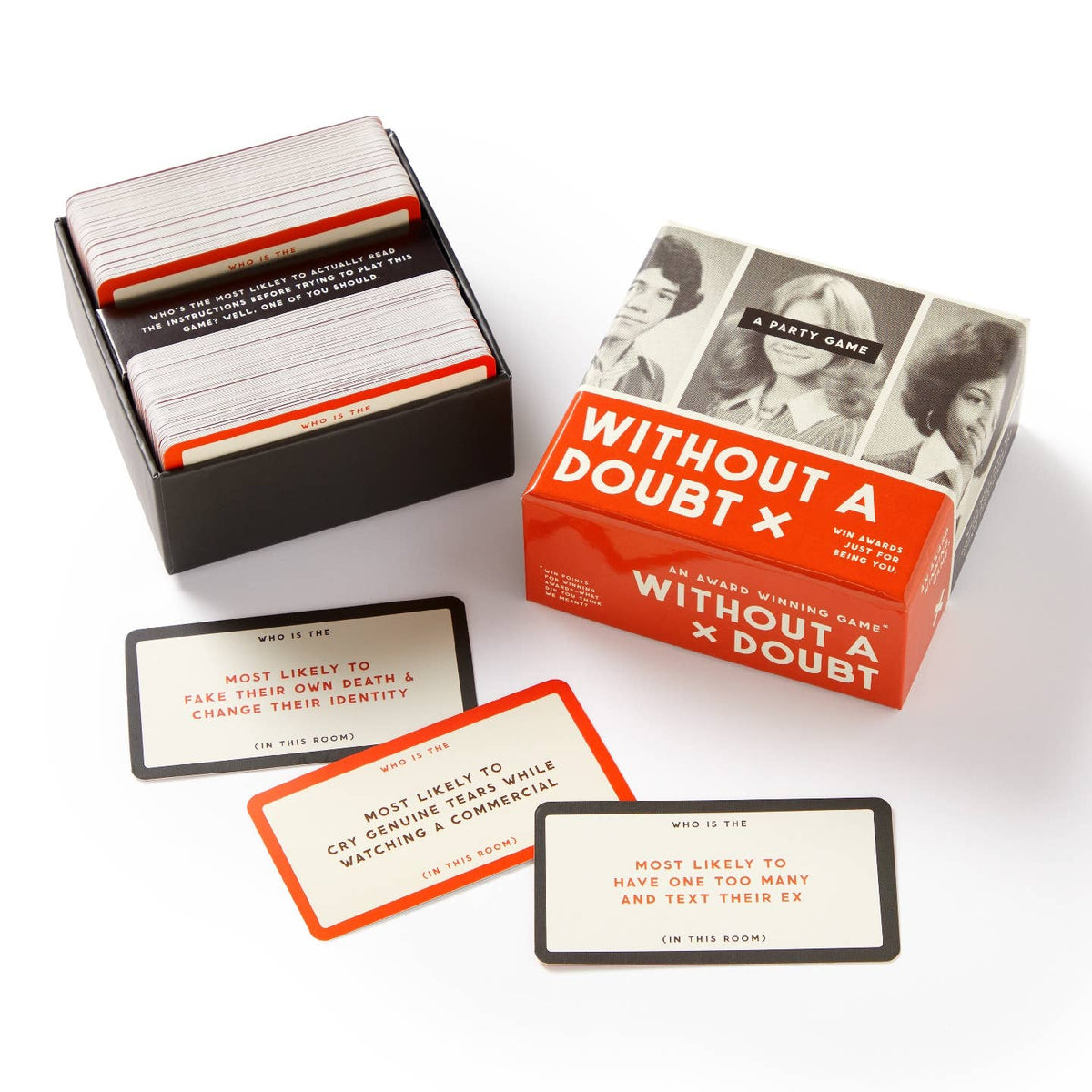Without a Doubt party game in play - PABOOM