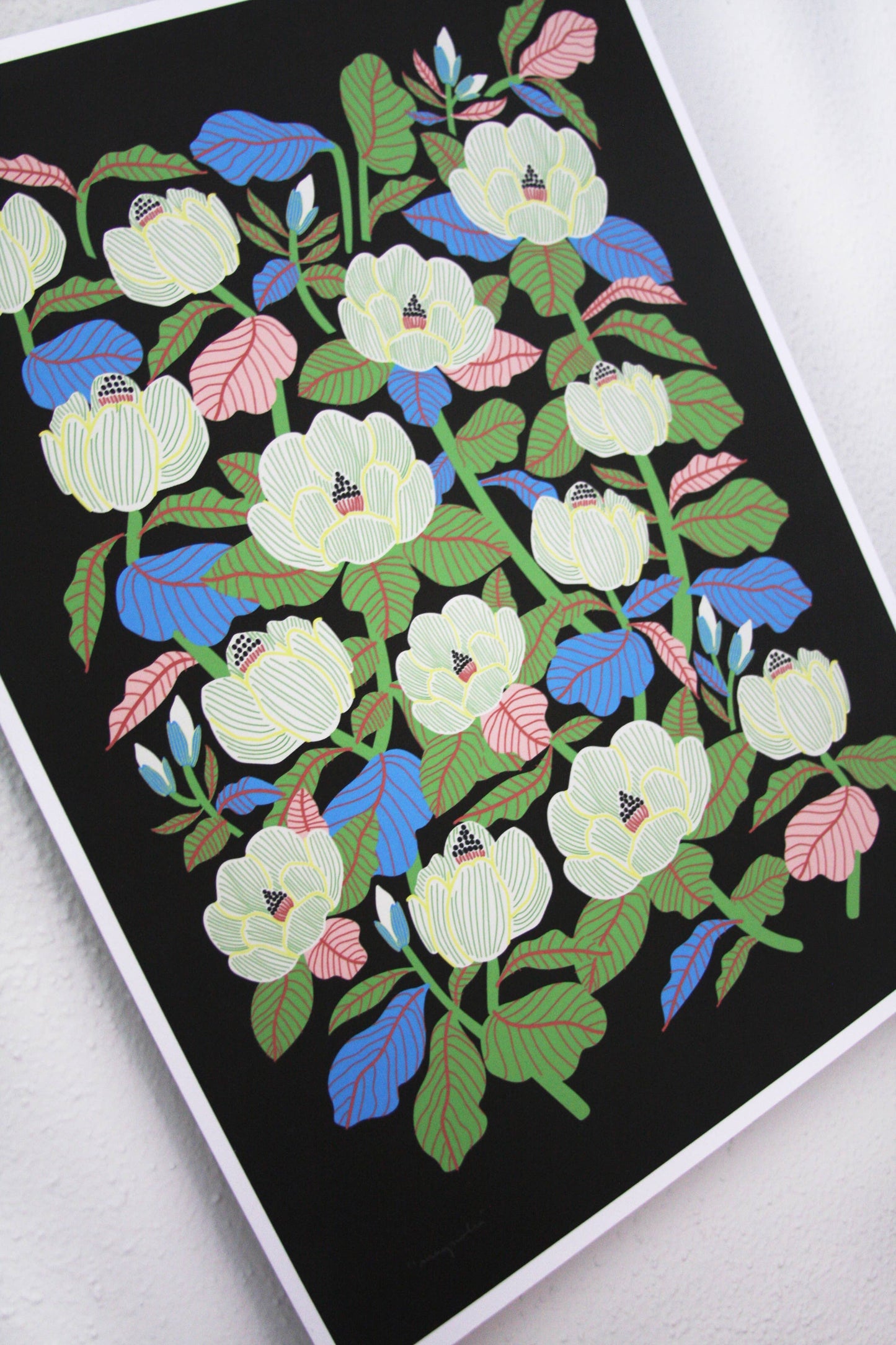 Magnolia Print Black by Leah Duncan, styling shot 2 — PABOOM