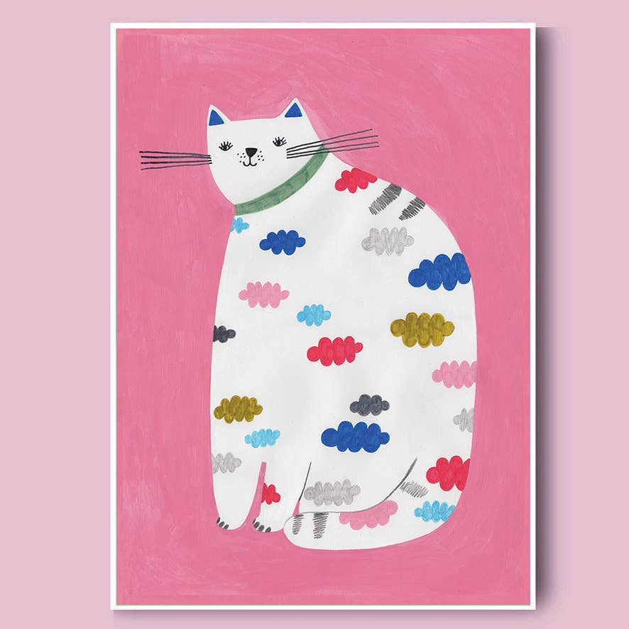 Clouds Cat Art Print - Daria Solak Illustrations