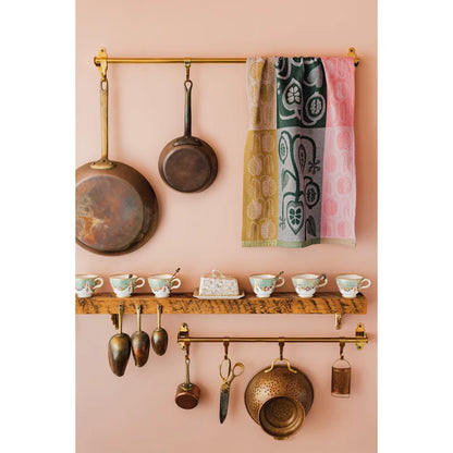 Pome jacquard dishtowel shown folded to highlight the woven texture – PABOOM