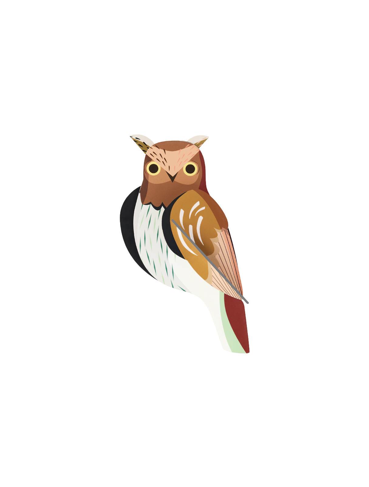 Tawny Owl 3D Wall Art