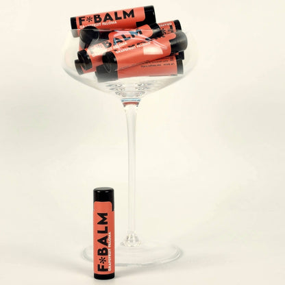 Charleston & Harlow Grapefruit Paloma lip balm label close-up