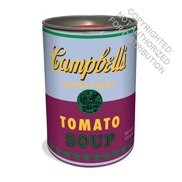 Andy Warhol Soup Cans Set of 3 Shaped Puzzles in Tins