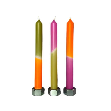 Delicious Tangerine Dip Dye Neon Candles