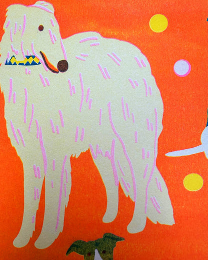Sight Hound risograph print corner showing paper texture - PABOOM