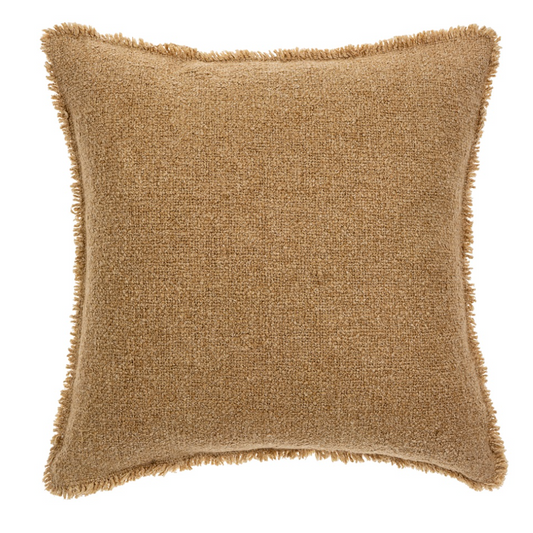 Fringed Boucle Pillow Terracotta