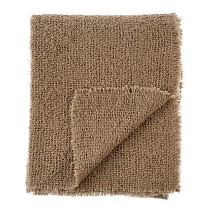 Sable Fringe Throw, Beige