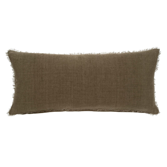 Lina Linen Long Pillow Mink