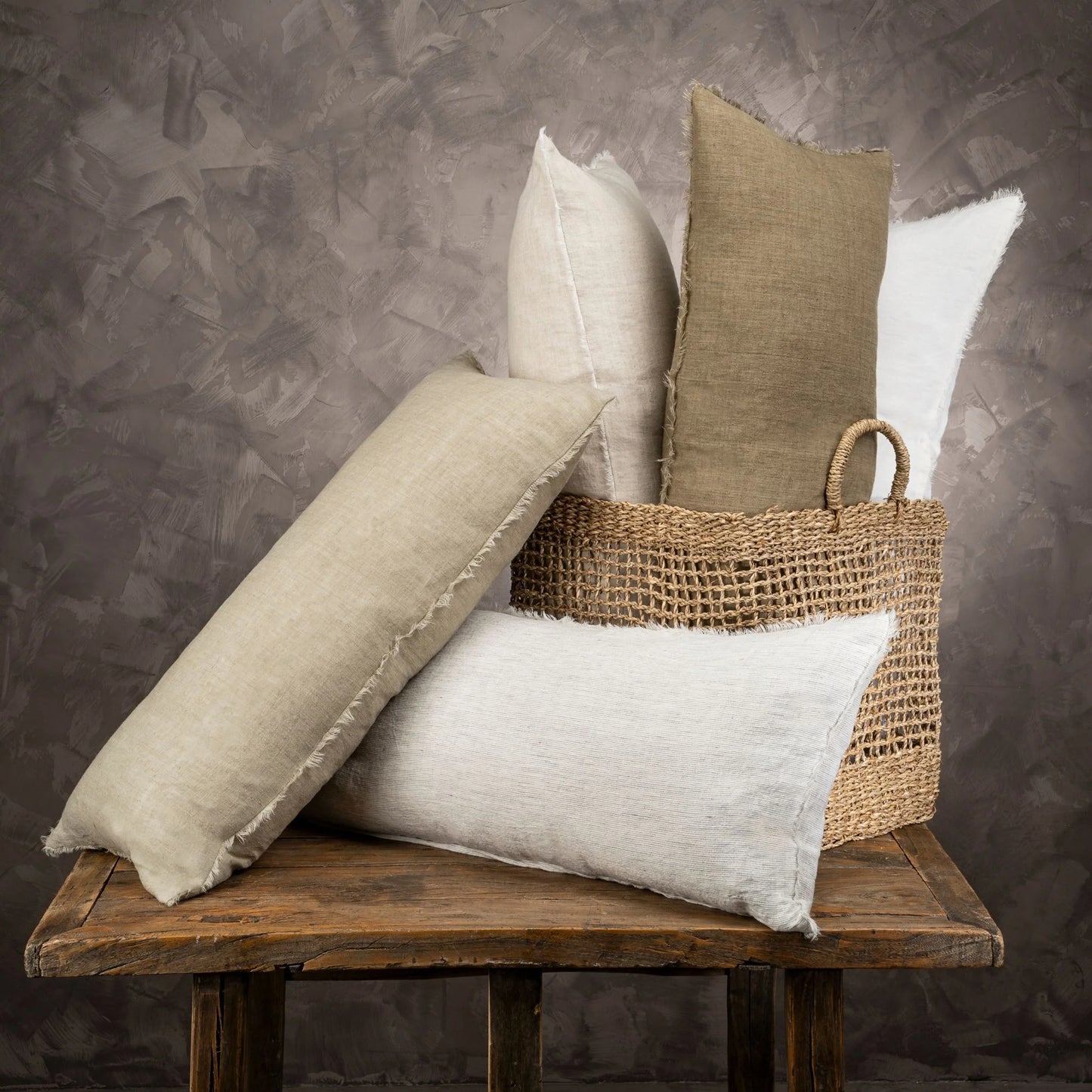 Lina Linen Long Pillow Sand