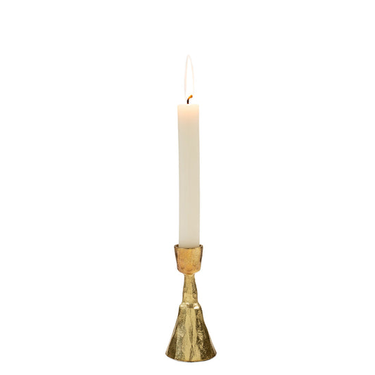 Zola Forged Gold Candlestick Medium