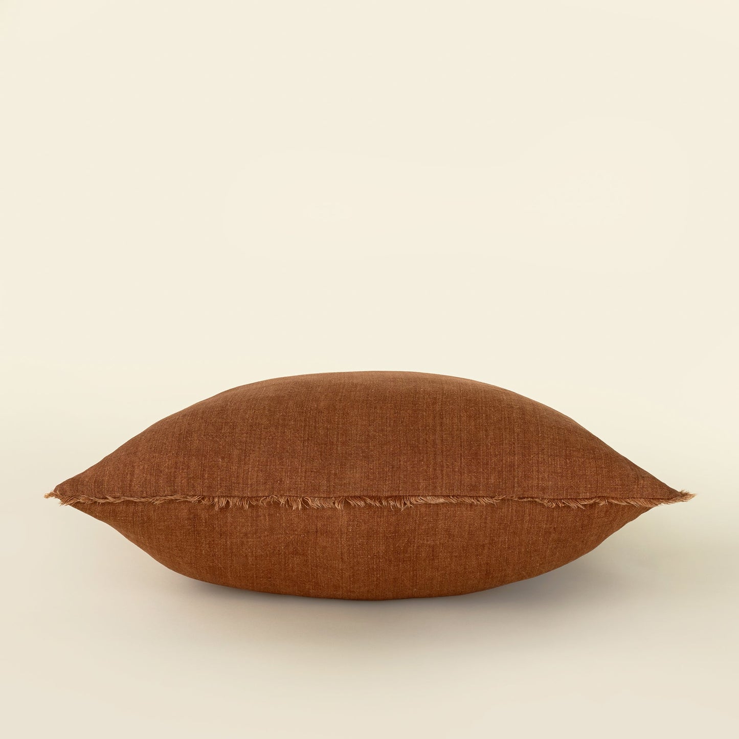 Lina Linen Pillow 24" - Burnt Umber