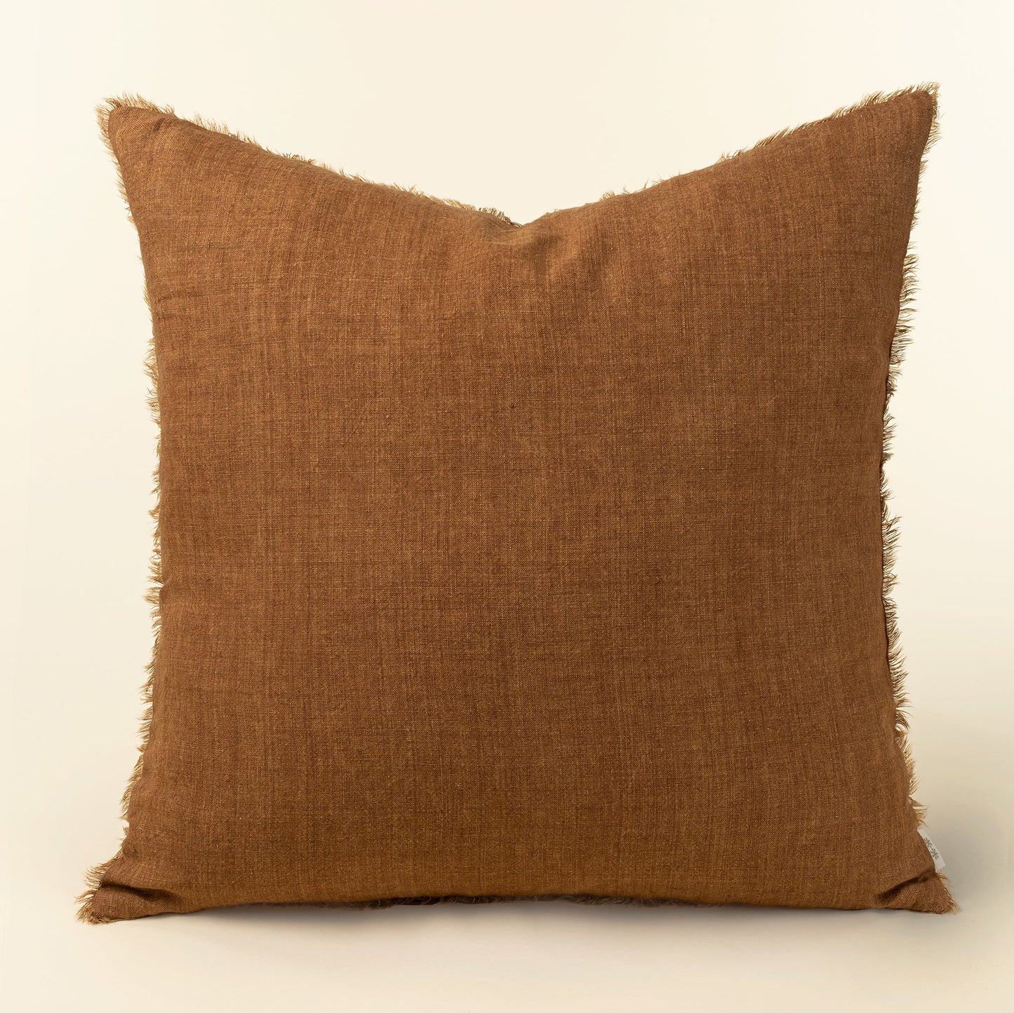 Lina Linen Pillow 24" - Burnt Umber