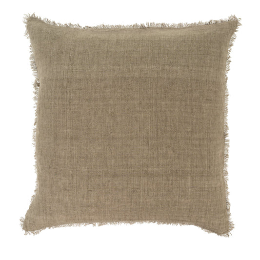 Lina Linen Pillow 24x24 in. Mink