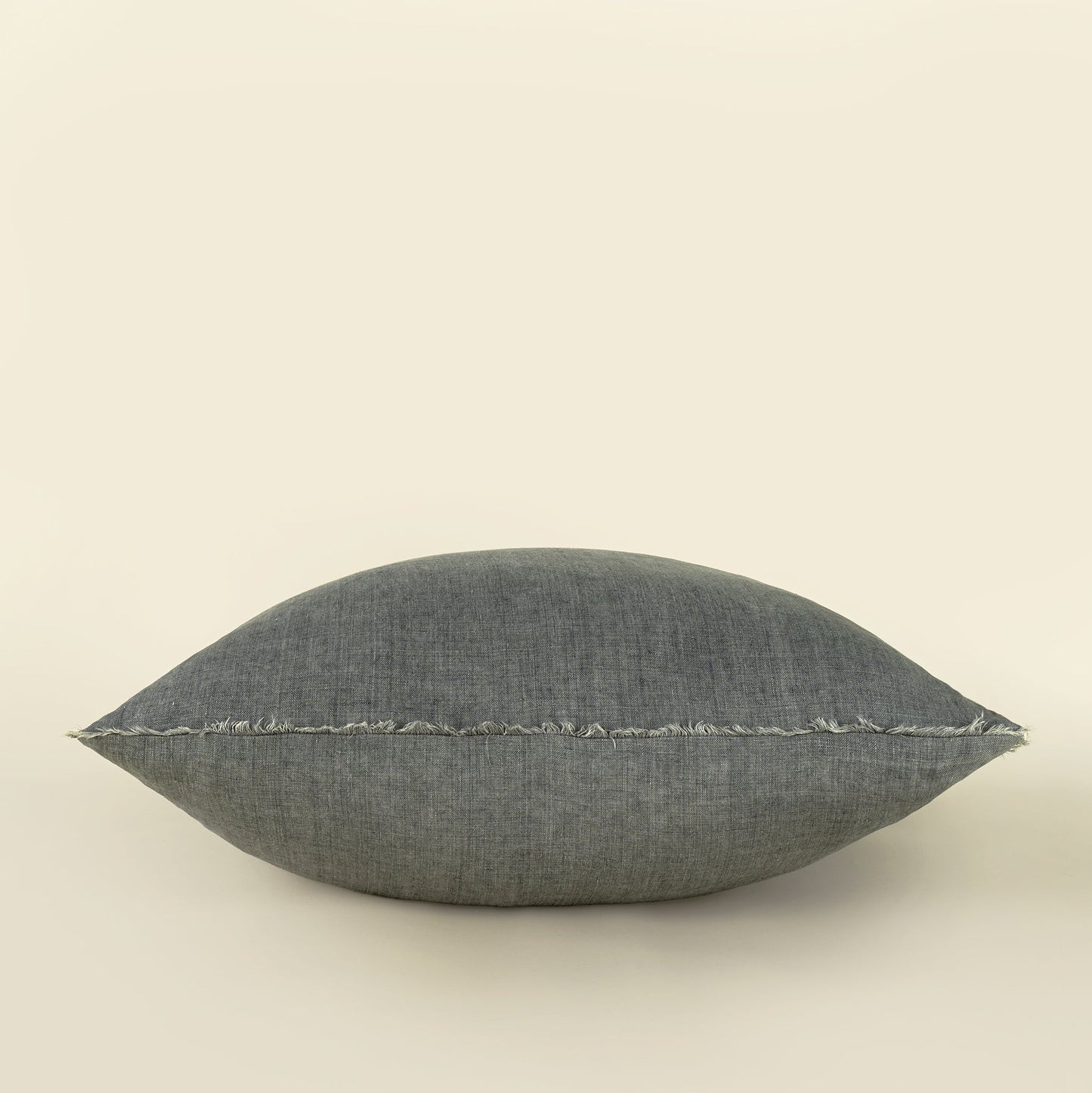 Lina Linen Pillow 24" - Steel Grey