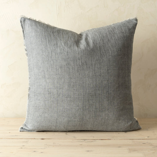 Lina Linen Pillow 24" - Navy Stripe