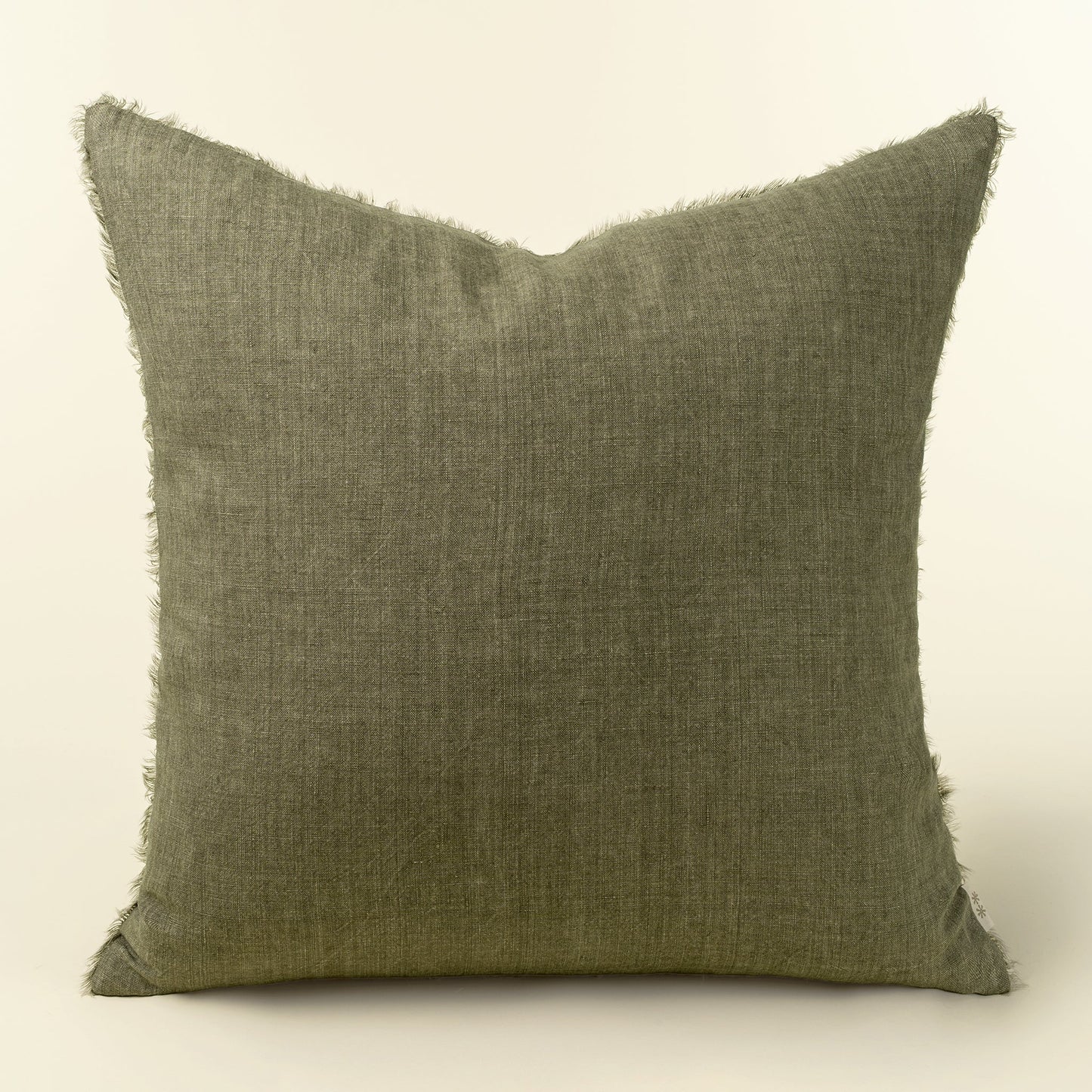 Lina Linen Pillow 24" - Olive