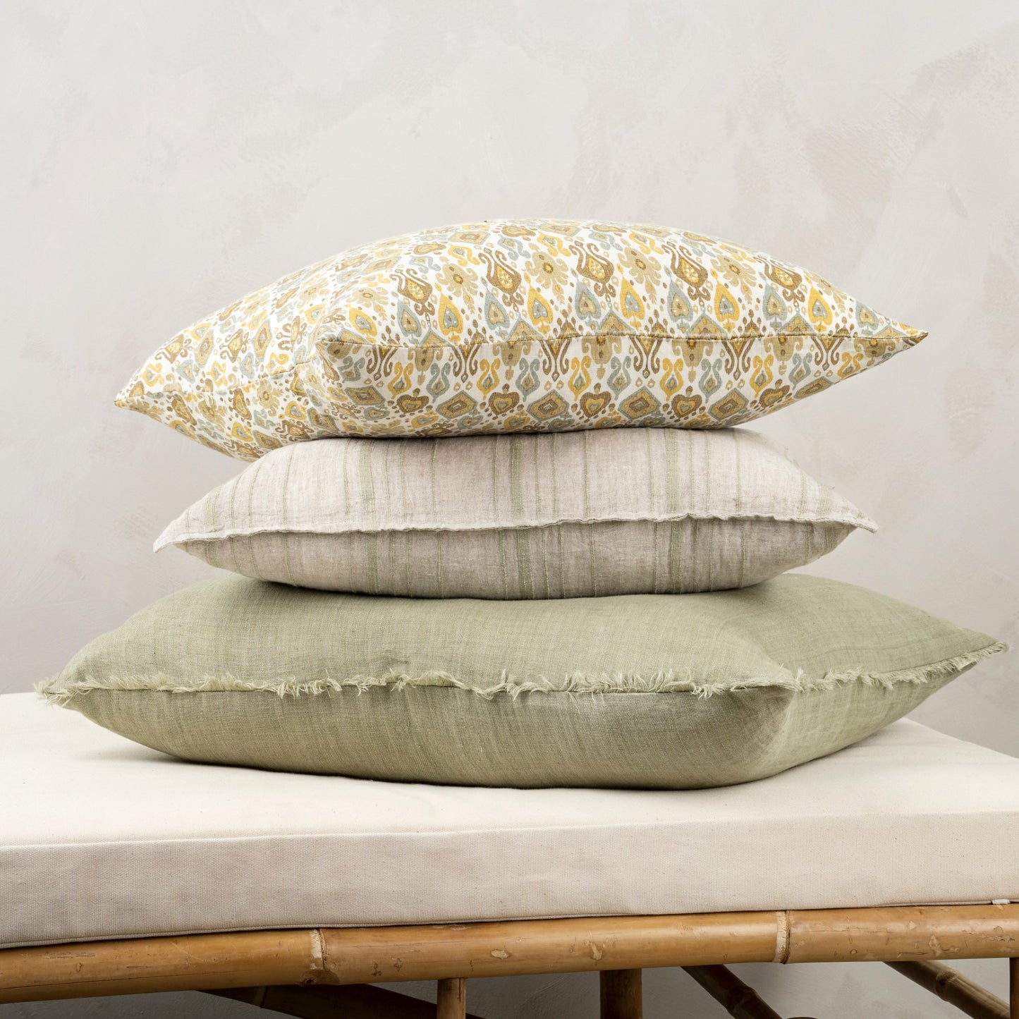 Lina Linen Cushion 24" Olive