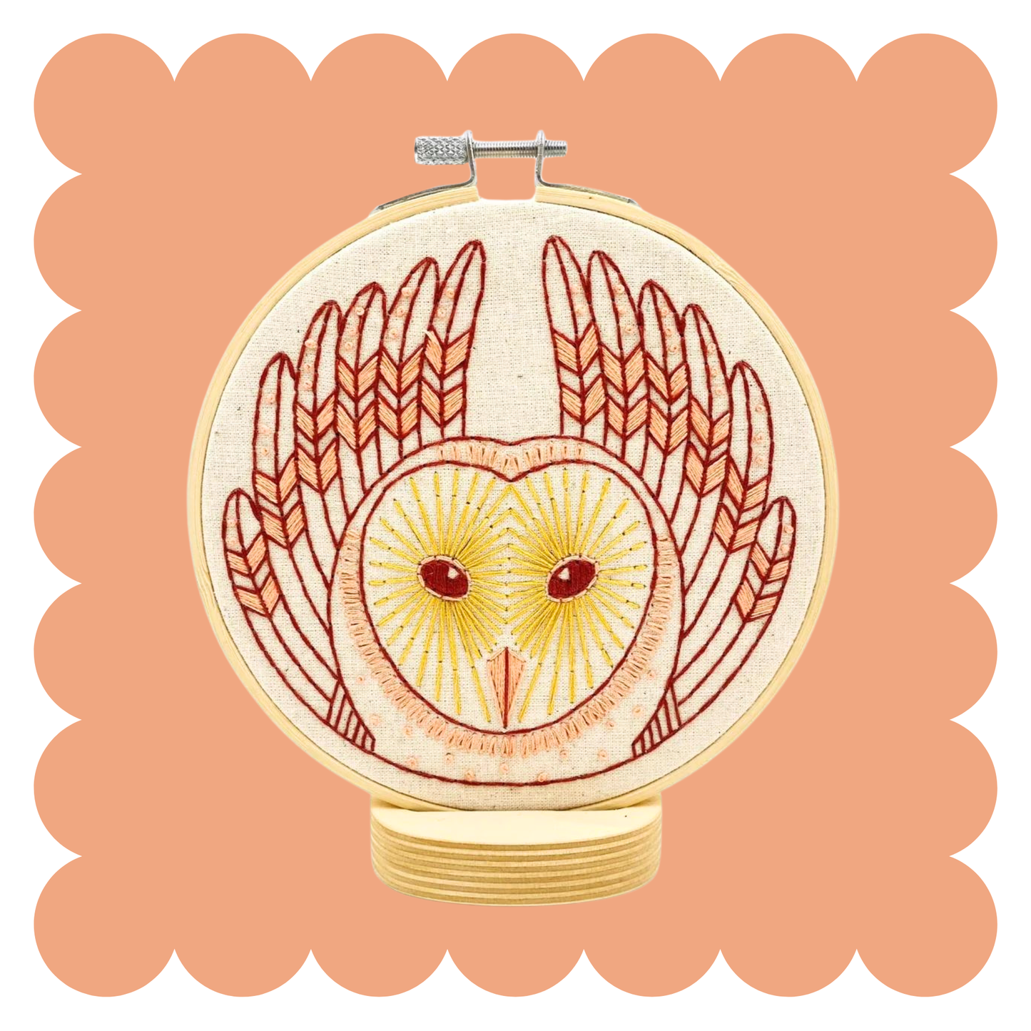 Barn Owl Complete Embroidery Kit