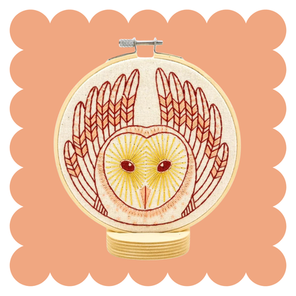 Barn Owl Complete Embroidery Kit
