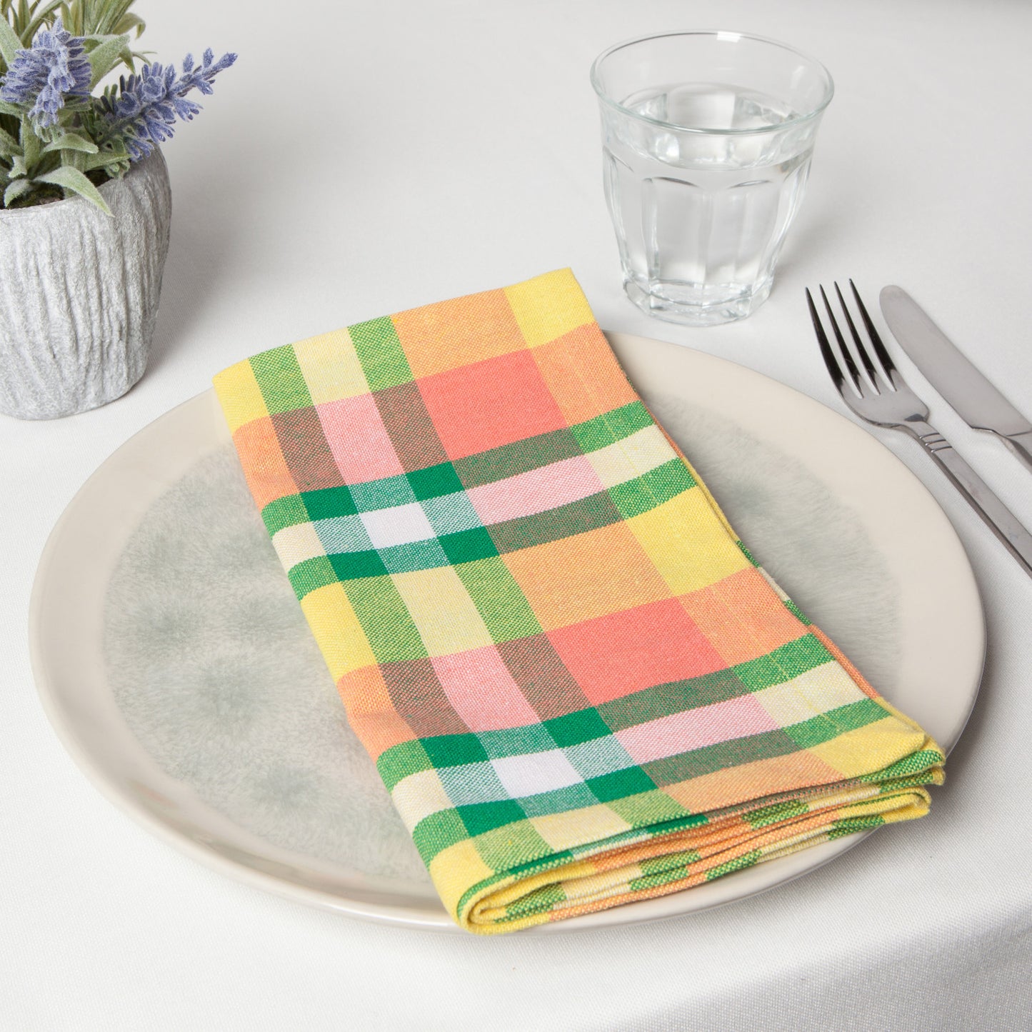 Second Spin Plaid Meadow Napkins