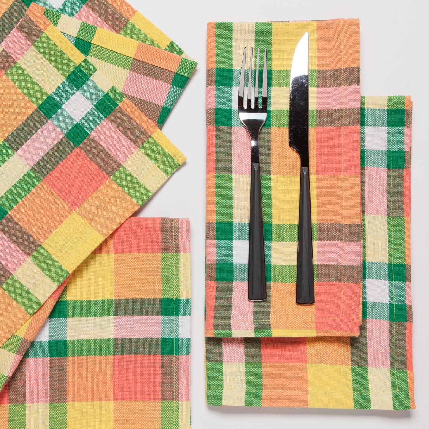 Second Spin Plaid Meadow Napkins