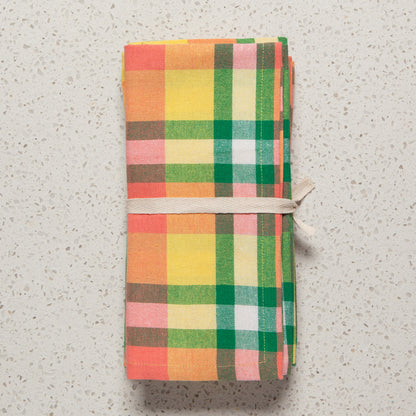 Second Spin Plaid Meadow Napkins