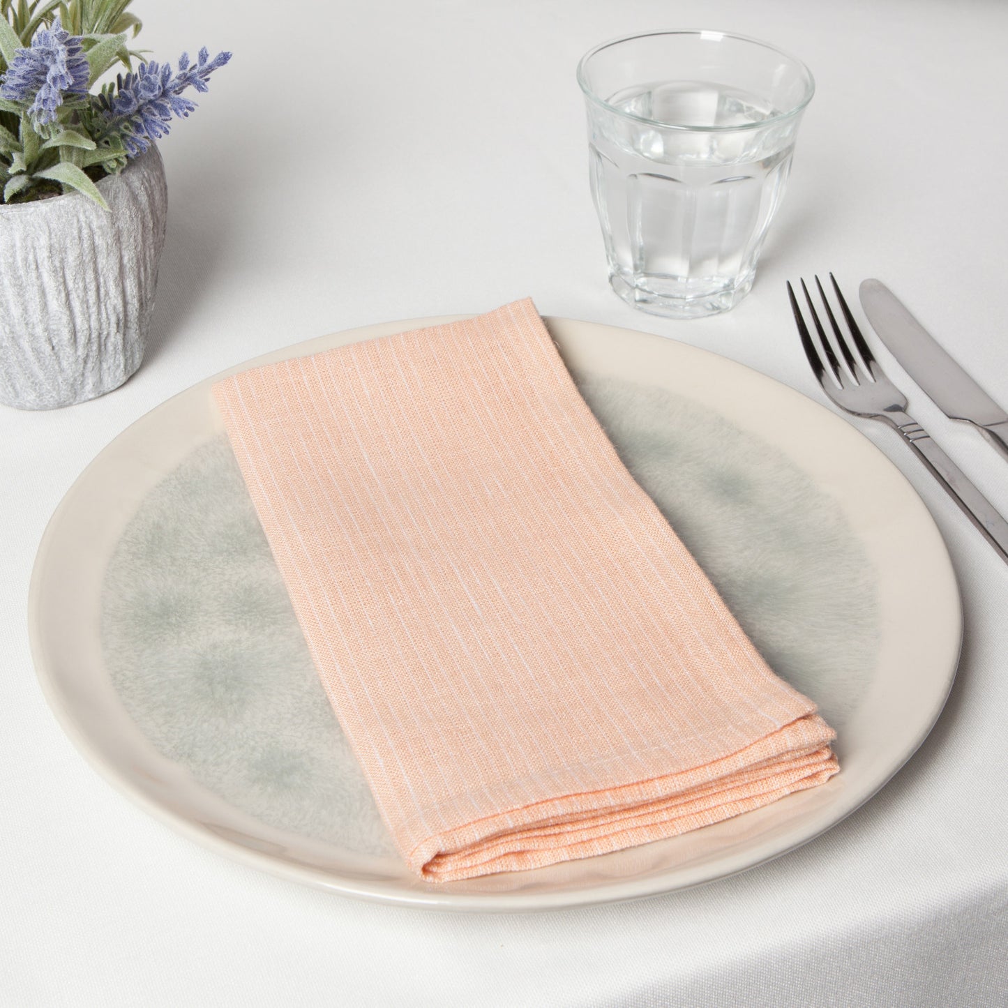 Linen Pinstripe Nectar Napkins