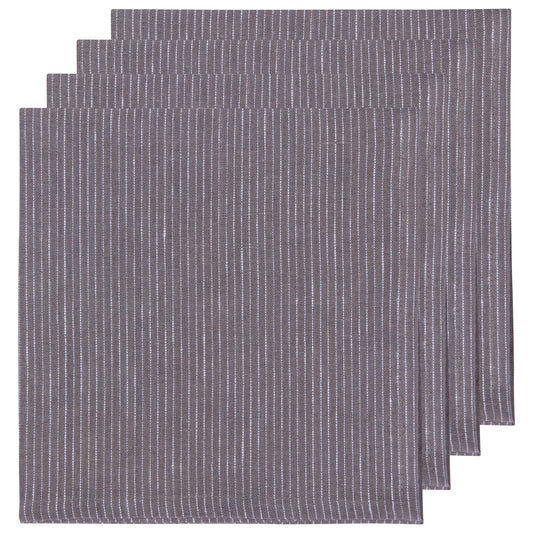 Linen Pinstripe Shadow Napkins