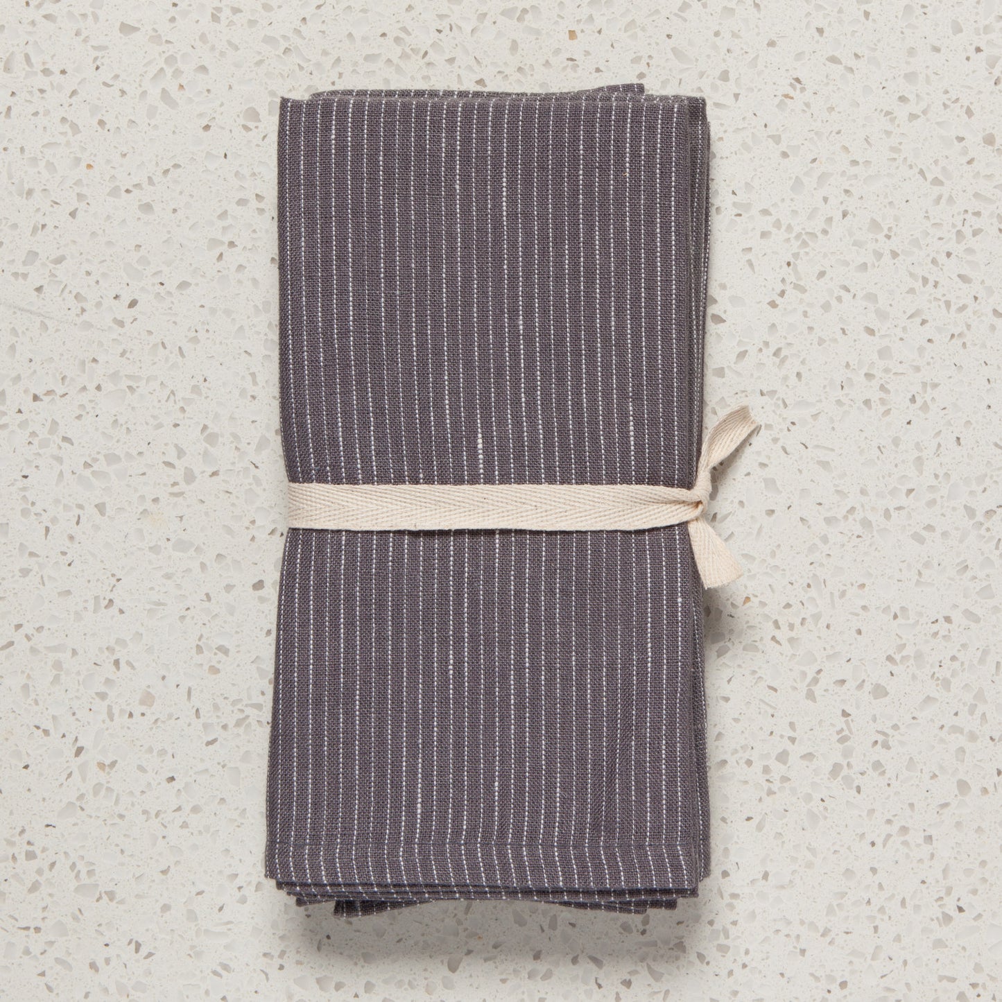 Linen Pinstripe Shadow Napkins