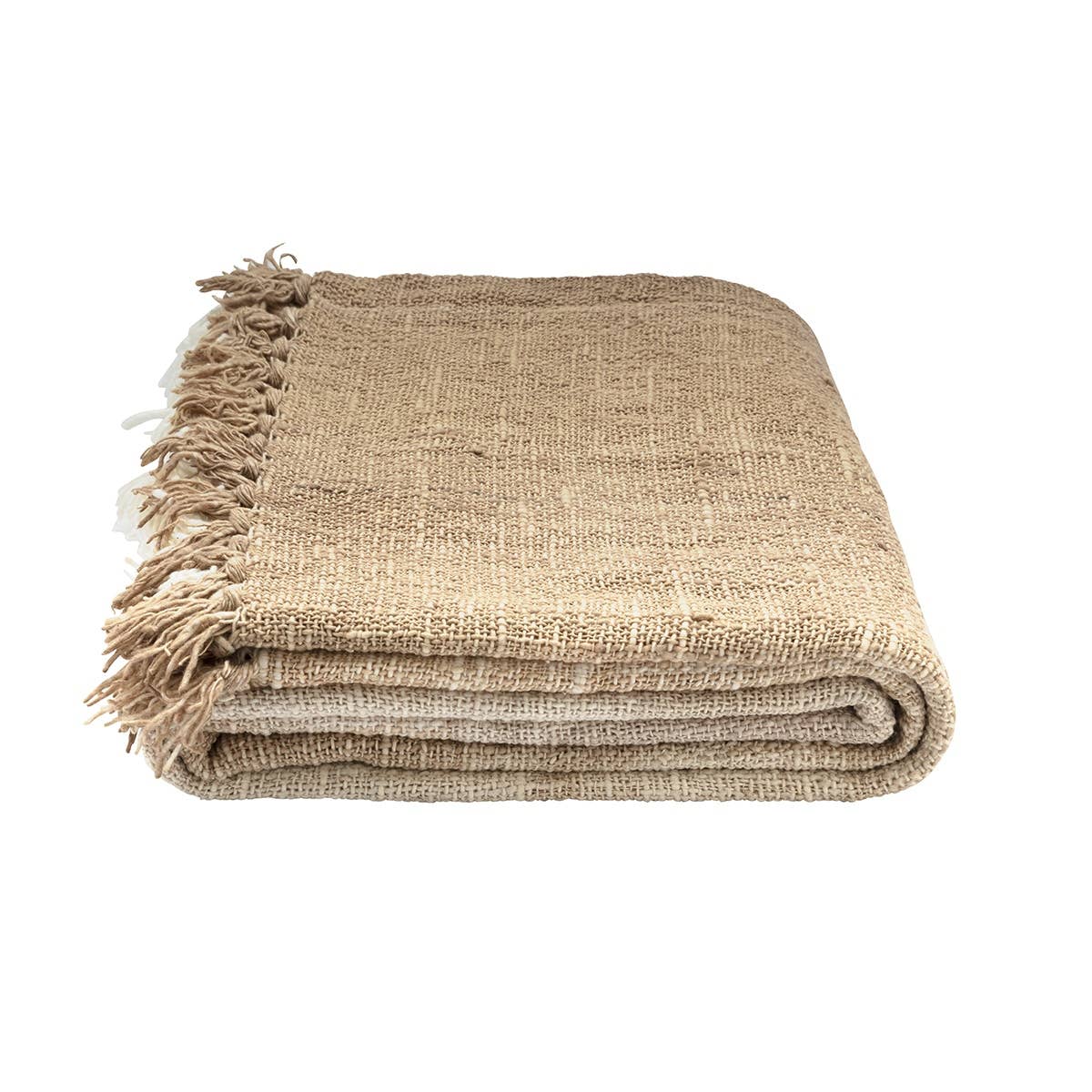Waste Cotton Throw - Beige