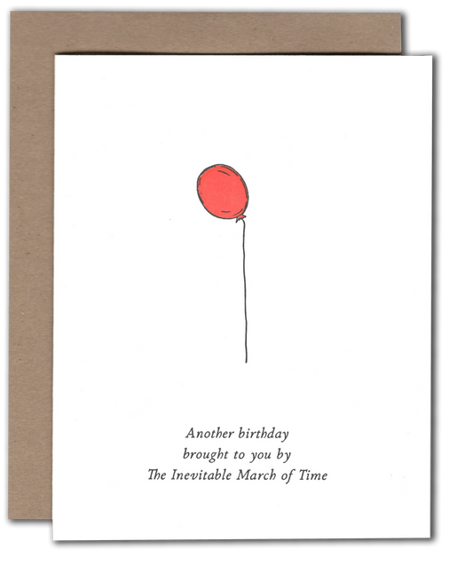 March of Time letterpress greeting card design