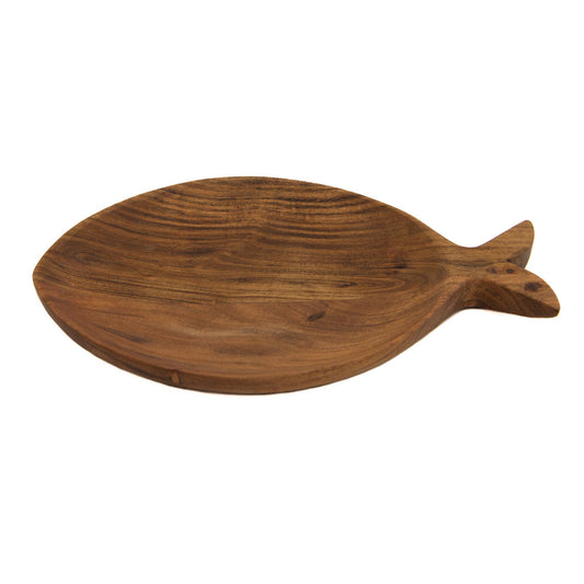 Acacia Wooden Fish Shape Serving Tray