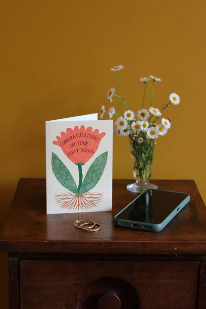 First Period Card with envelope