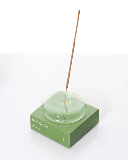 Dimple Incense Holder Green