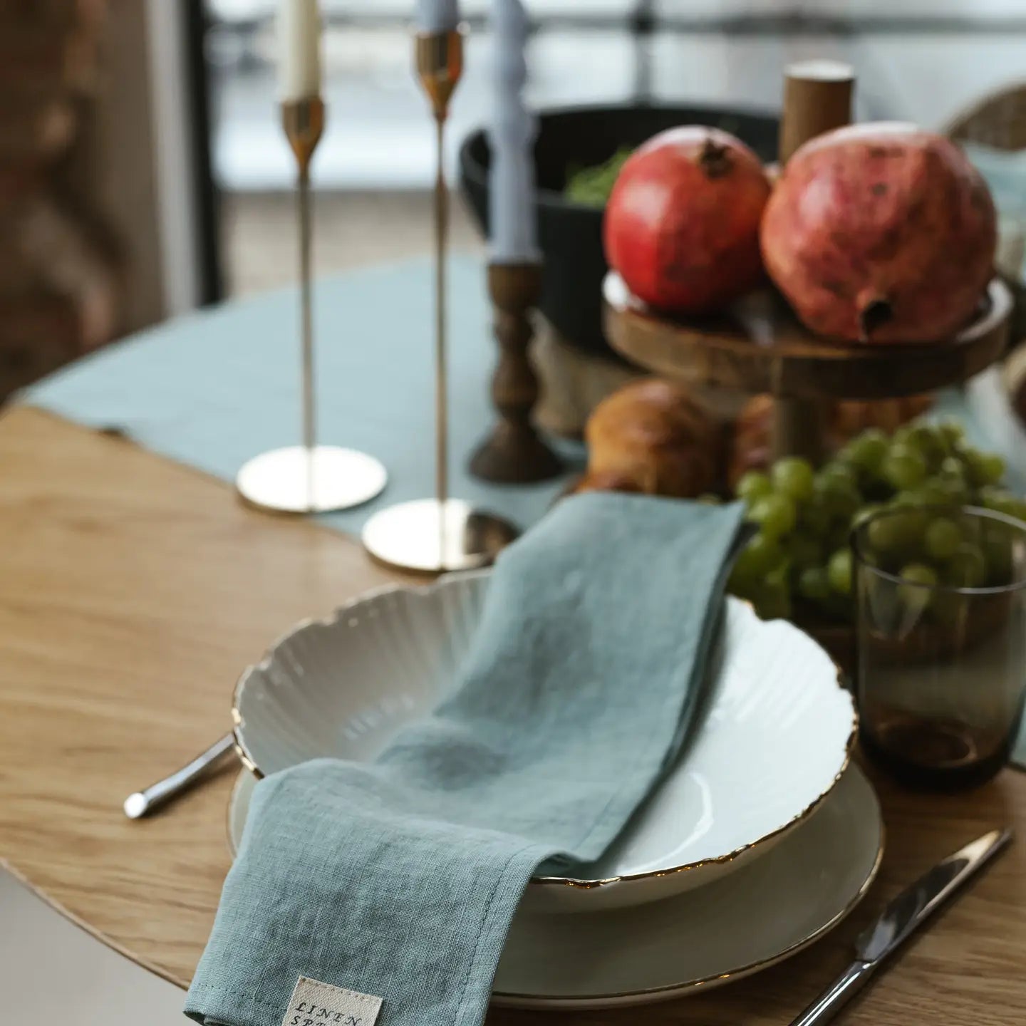 Ocean Mint Linen Napkins