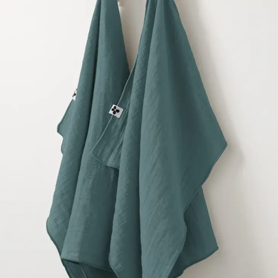 Cotton Gauze Hand Towels S/2 19.5x27.5 Duck Blue