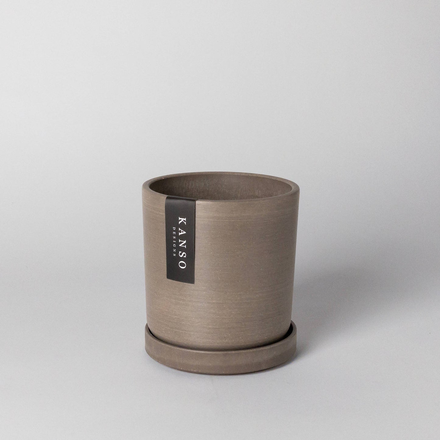 Kanso Designs Planter + Saucer 4” - White Stone