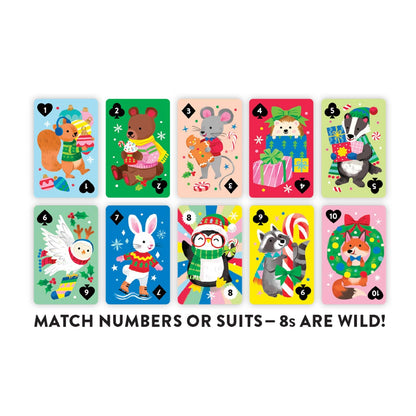 Jolly 8s Christmas card game box and cards - PABOOM