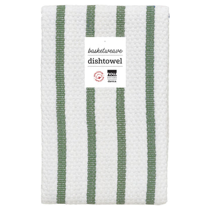 Basketweave Dishtowel Elm Green