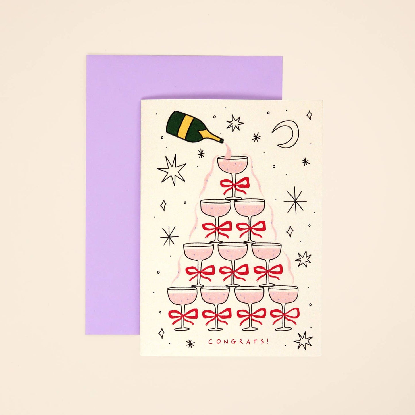 Champagne Congratulations Card