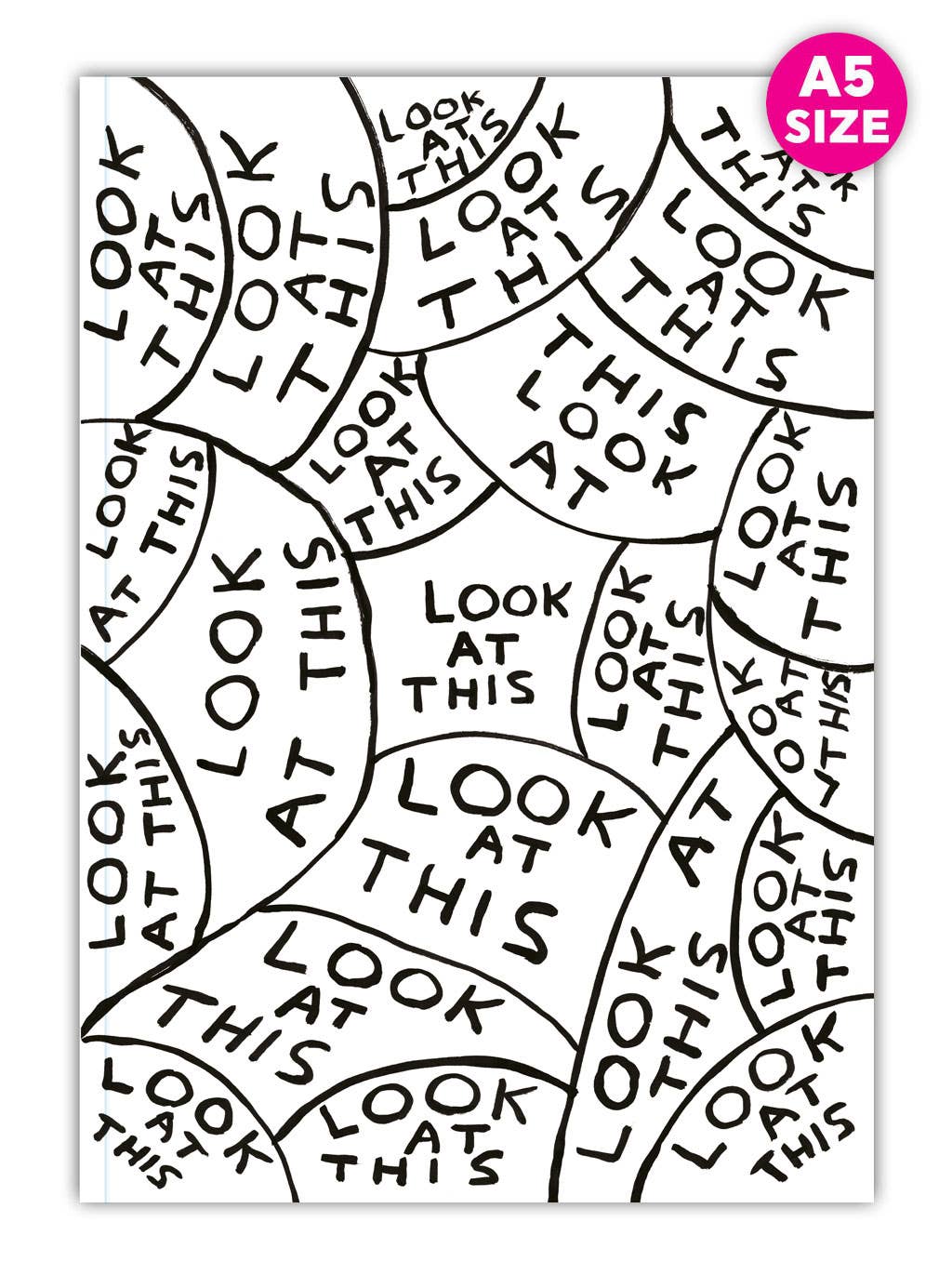 David Shrigley x Brainbox Candy Look at This A5 notebook, lined pages - PABOOM