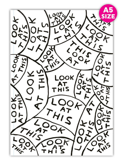 David Shrigley x Brainbox Candy Look at This A5 notebook, lined pages - PABOOM